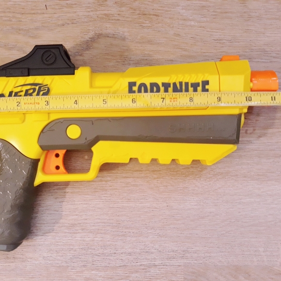 Nerf Fortnite SP-L Elite Dart Blaster with Barrel Attachment - Yellow - Picture 9 of 12